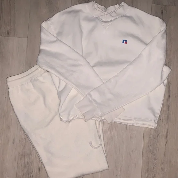 White Russell athletic Sweatpants - Picture 1 of 6